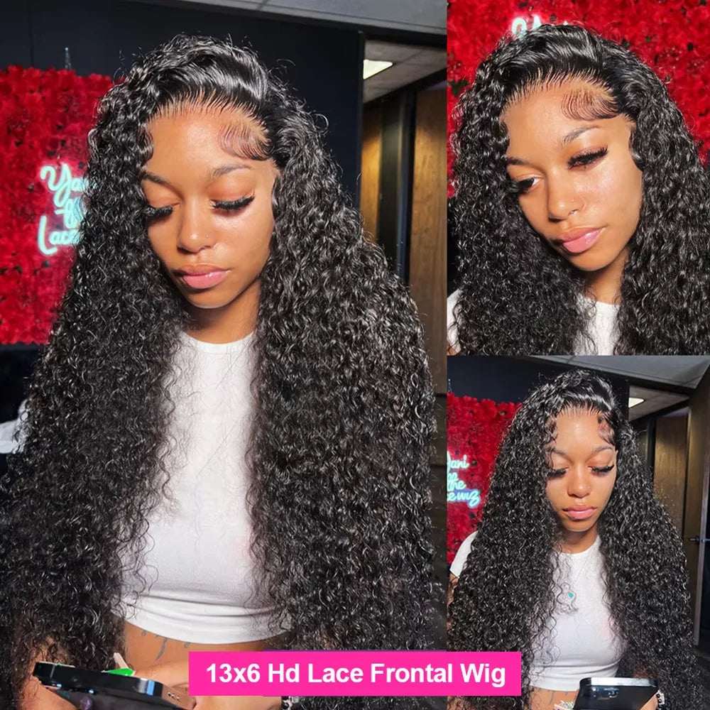 HD Lace Human Hair Curly Wigs